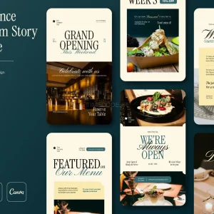 قالب استوری اینستاگرام رستوران